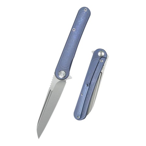 Nóż składany Kubey KB Knives Dandy Blue Titanium, Sandblasted CPM S90V by Maksym Tkachuk (KB247K) Nóż składany Kubey KB Knives Dandy Blue Titanium, Sandblasted CPM S90V by Maksym Tkachuk (KB247K)