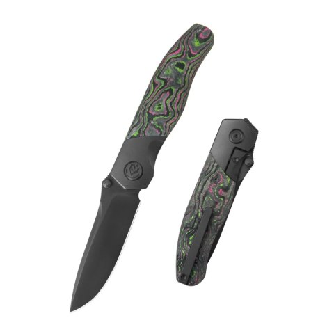 Nóż składany Kubey KB Knives Velvet Snake Black DLC Titanium/Watermelon Sugar CamoCarbon, Black DLC M390 by Bastard Knives (KB26 Nóż składany Kubey KB Knives Velvet Snake Black DLC Titanium/Watermelon Sugar CamoCarbon, Black DLC M390 by Bastard Knives (KB26