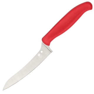 Nóż kuchenny Spyderco Z-Cut Pointed Tip Red Polypropylene, Satin CTS BD1N (K14PRD)