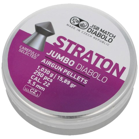 Śrut JSB Diabolo Straton Jumbo .22 / 5.5mm 250szt (546238-250) Śrut JSB Diabolo Straton Jumbo .22 / 5.5mm 250szt (546238-250)