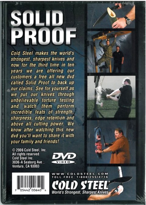 Film DVD Cold Steel Solid Proof Film DVD Cold Steel Solid Proof