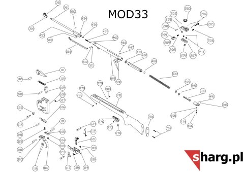 Sprężyna bezpiecznika do wiatrówki Hatsan MOD 33-155, Dominator 200, Proxima (117)