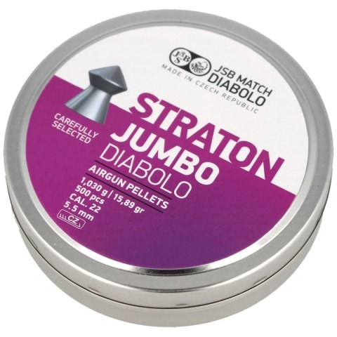 Śrut JSB Diabolo Straton Jumbo .22 / 5.5mm 500szt (546238-500) Śrut JSB Diabolo Straton Jumbo .22 / 5.5mm 500szt (546238-500)
