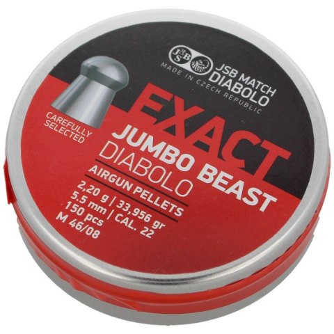 Śrut JSB Exact Jumbo Beast 5.52mm, 150szt (546387-150) Śrut JSB Exact Jumbo Beast 5.52mm, 150szt (546387-150)