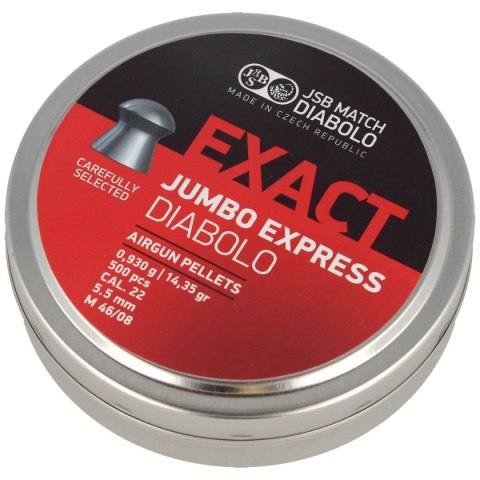 Śrut JSB Exact Jumbo Express 5.52mm 500szt (546277-500) Śrut JSB Exact Jumbo Express 5.52mm 500szt (546277-500)