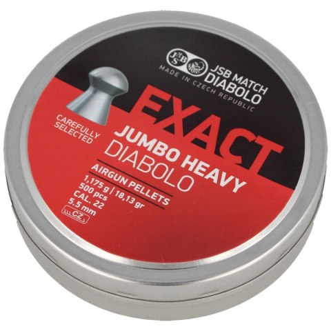 Śrut JSB Exact Jumbo Heavy 5.52mm, 500szt (546287-500) Śrut JSB Exact Jumbo Heavy 5.52mm, 500szt (546287-500)