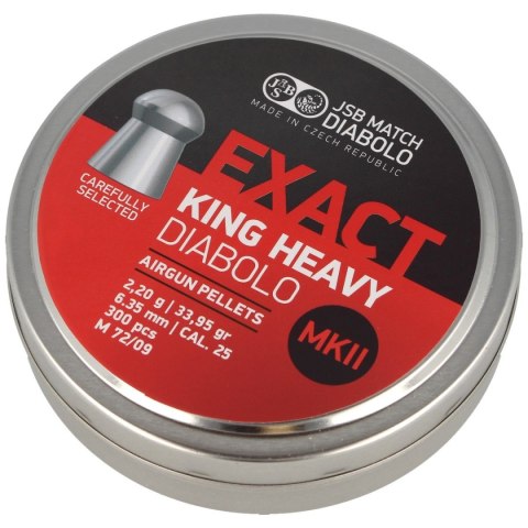 Śrut JSB Exact King Heavy MKII 6.35mm 300szt (546498-300) Śrut JSB Exact King Heavy MKII 6.35mm 300szt (546498-300)