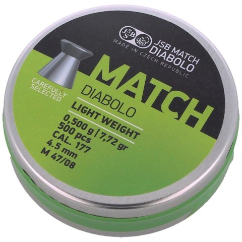 Śrut JSB Green Match Light Weight 4.51mm 0.500g (000006-500-5) Śrut JSB Green Match Light Weight 4.51mm 0.500g (000006-500-5)